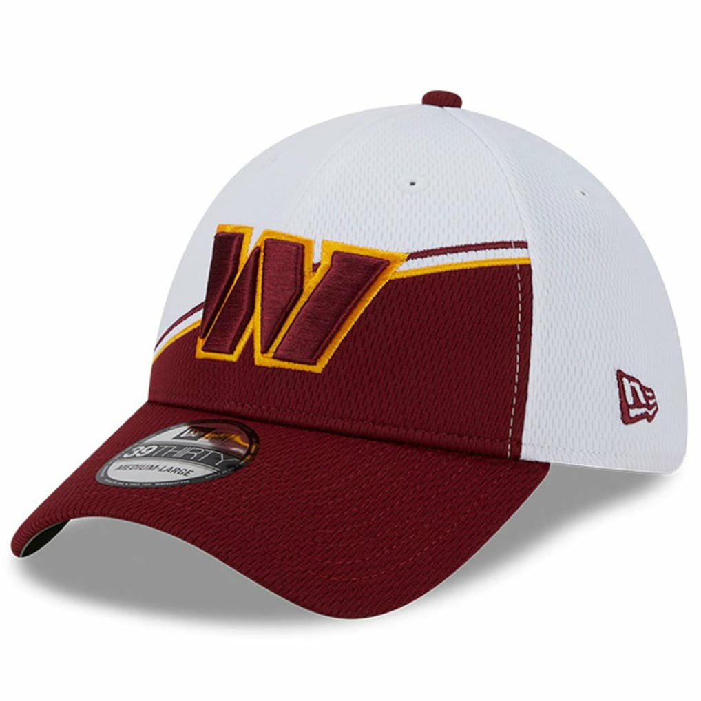 Washington Commanders New Era 2023 Sideline 39THIRTY Flex Hat White/Burgundy | NFL