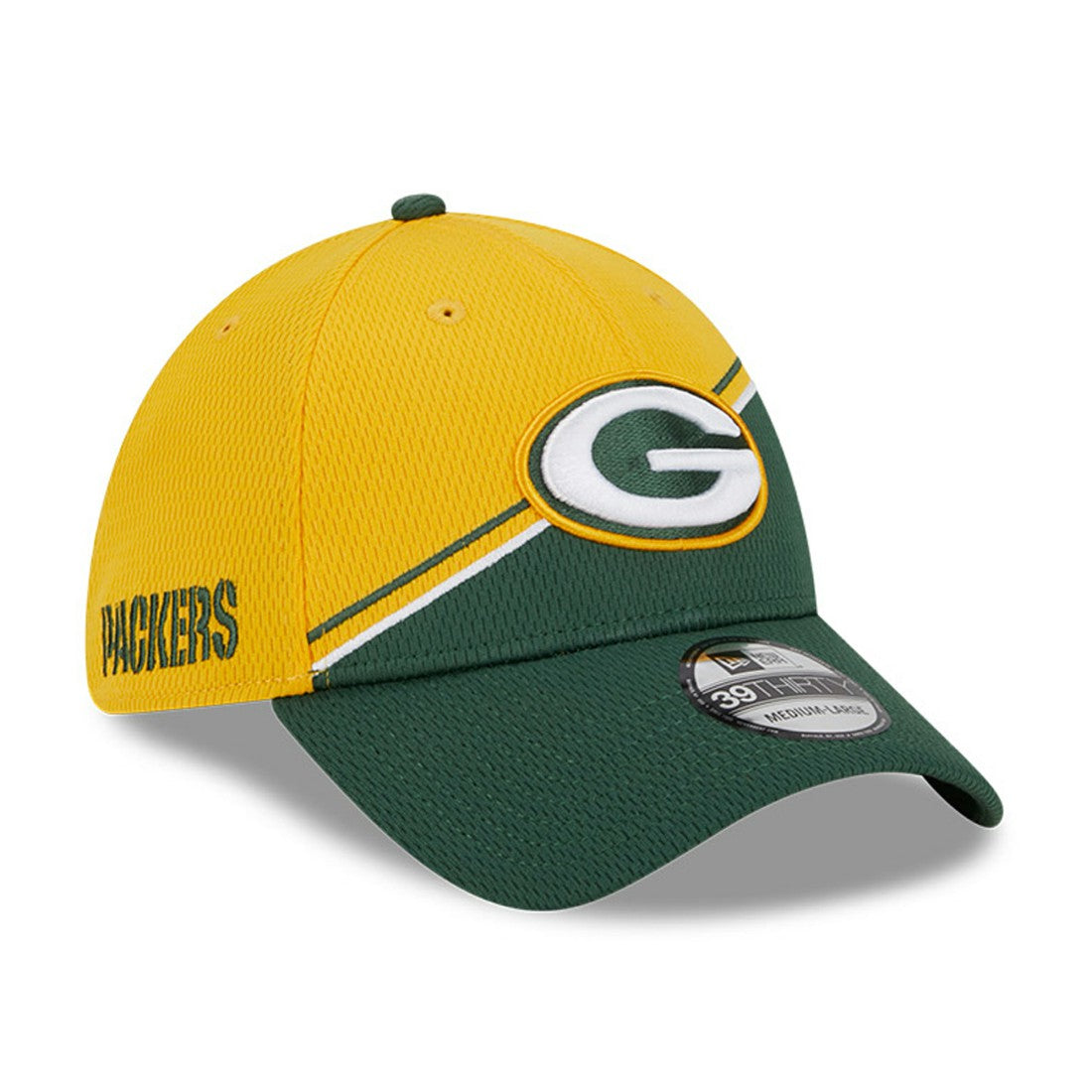 Green Bay Packers New Era 2023 Sideline 39THIRTY Flex Hat Gold/Green | NFL