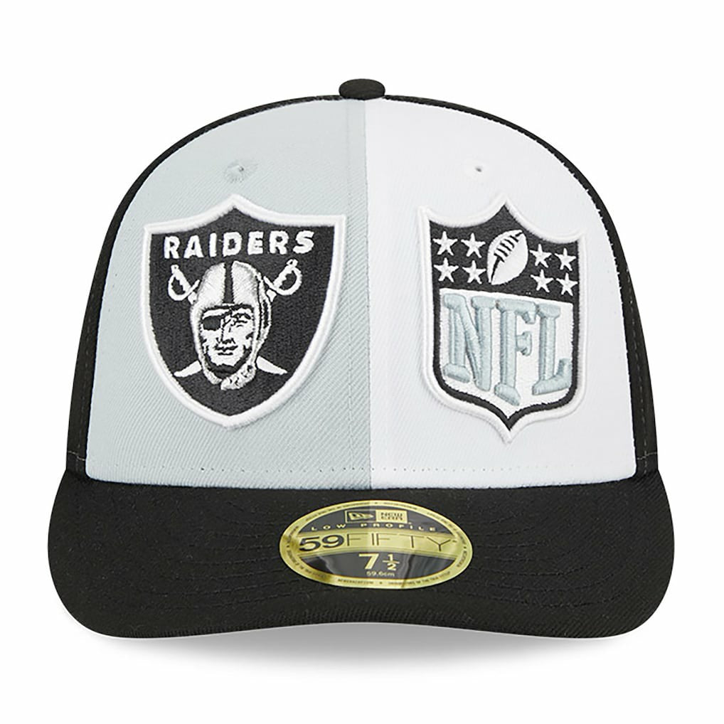 Las Vegas Raiders New Era 2023 Sideline Low Profile 59FIFTY Fitted Hat Gray/Black | NFL