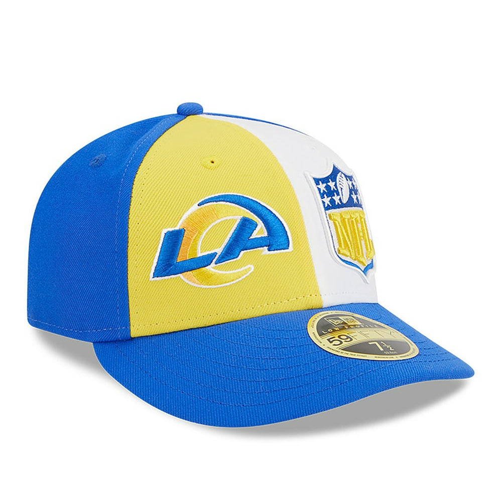 Los Angeles Rams New Era 2023 Sideline Low Profile 59FIFTY Fitted Hat Yellow/Royal | NFL