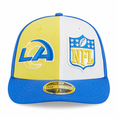Los Angeles Rams New Era 2023 Sideline Low Profile 59FIFTY Fitted Hat Yellow/Royal | NFL