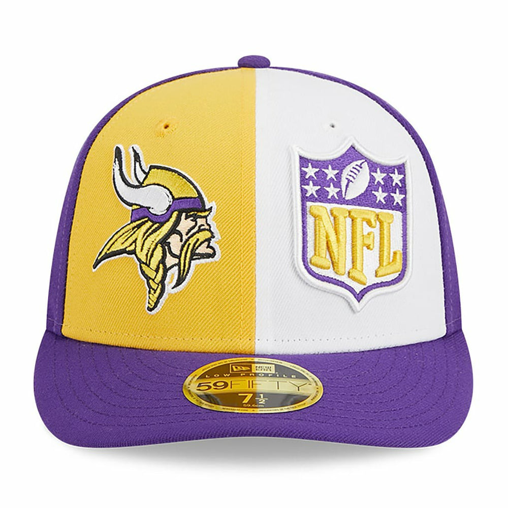 Minnesota Vikings New Era 2023 Sideline Low Profile 59FIFTY Fitted Hat Gold/Purple | NFL