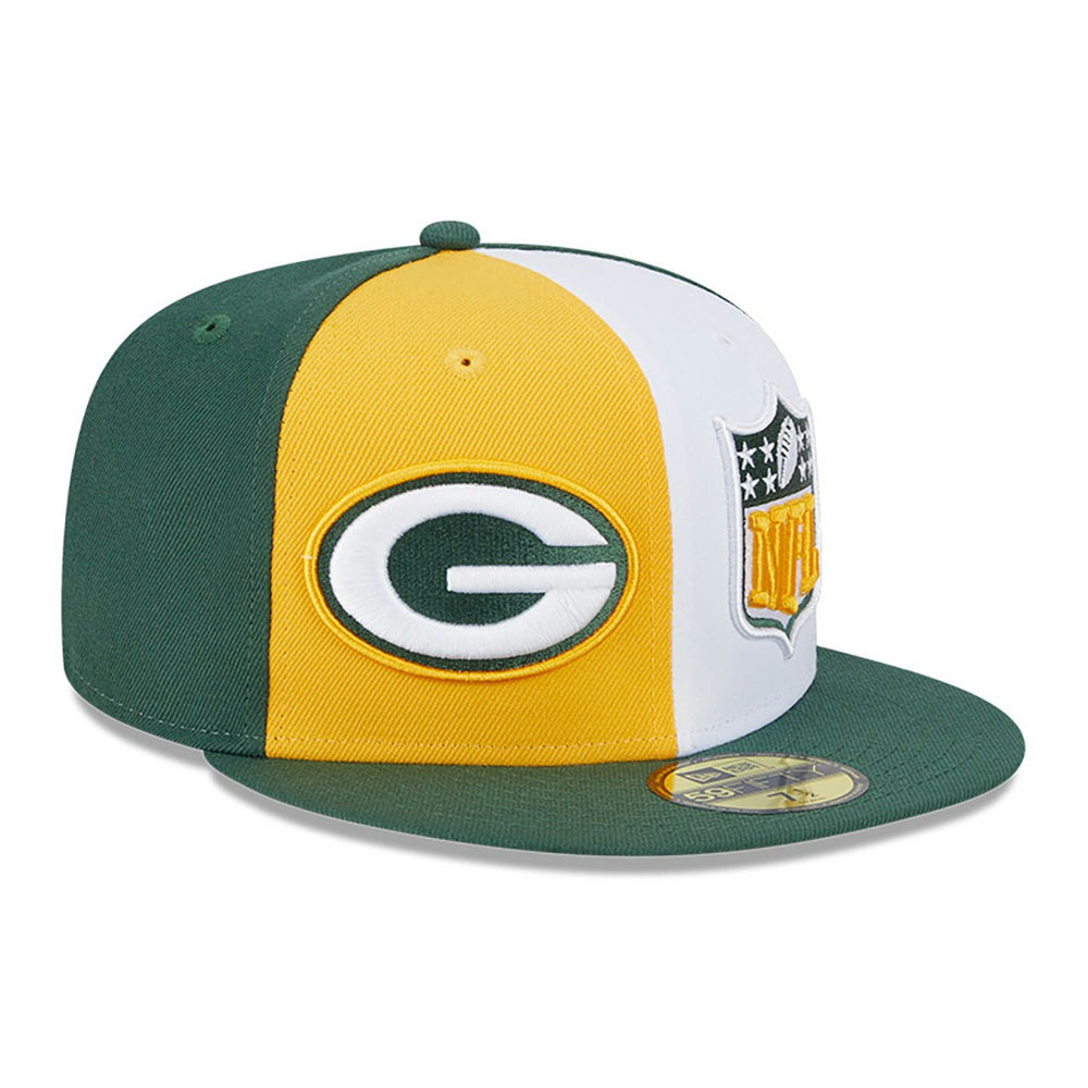 Green Bay Packers New Era 2023 Sideline 59FIFTY Fitted Hat Gold/Green | NFL