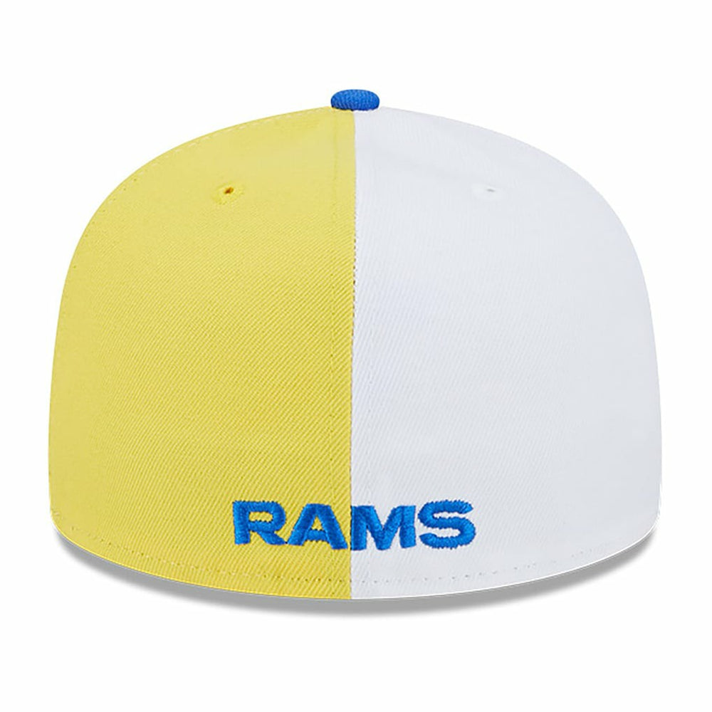Los Angeles Rams New Era 2023 Sideline 59FIFTY Fitted Hat Gold/Royal | NFL