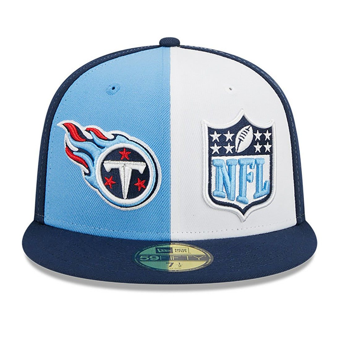Tennessee Titans New Era 2023 Sideline 59FIFTY Fitted Hat Light Blue/Navy | NFL