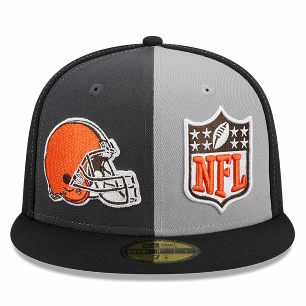 Cleveland Browns New Era 2023 Sideline 59FIFTY Fitted Hat Gray/Black | NFL