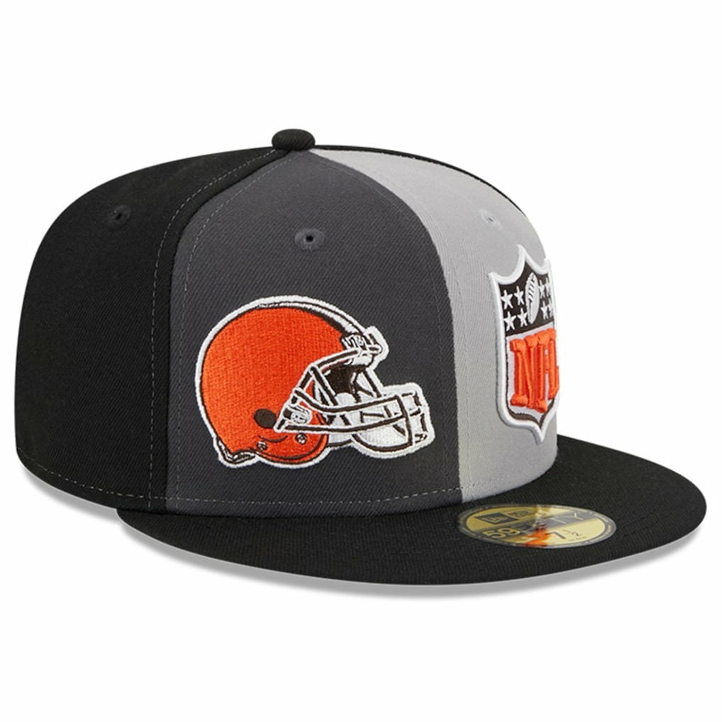 Cleveland Browns New Era 2023 Sideline 59FIFTY Fitted Hat Gray/Black | NFL