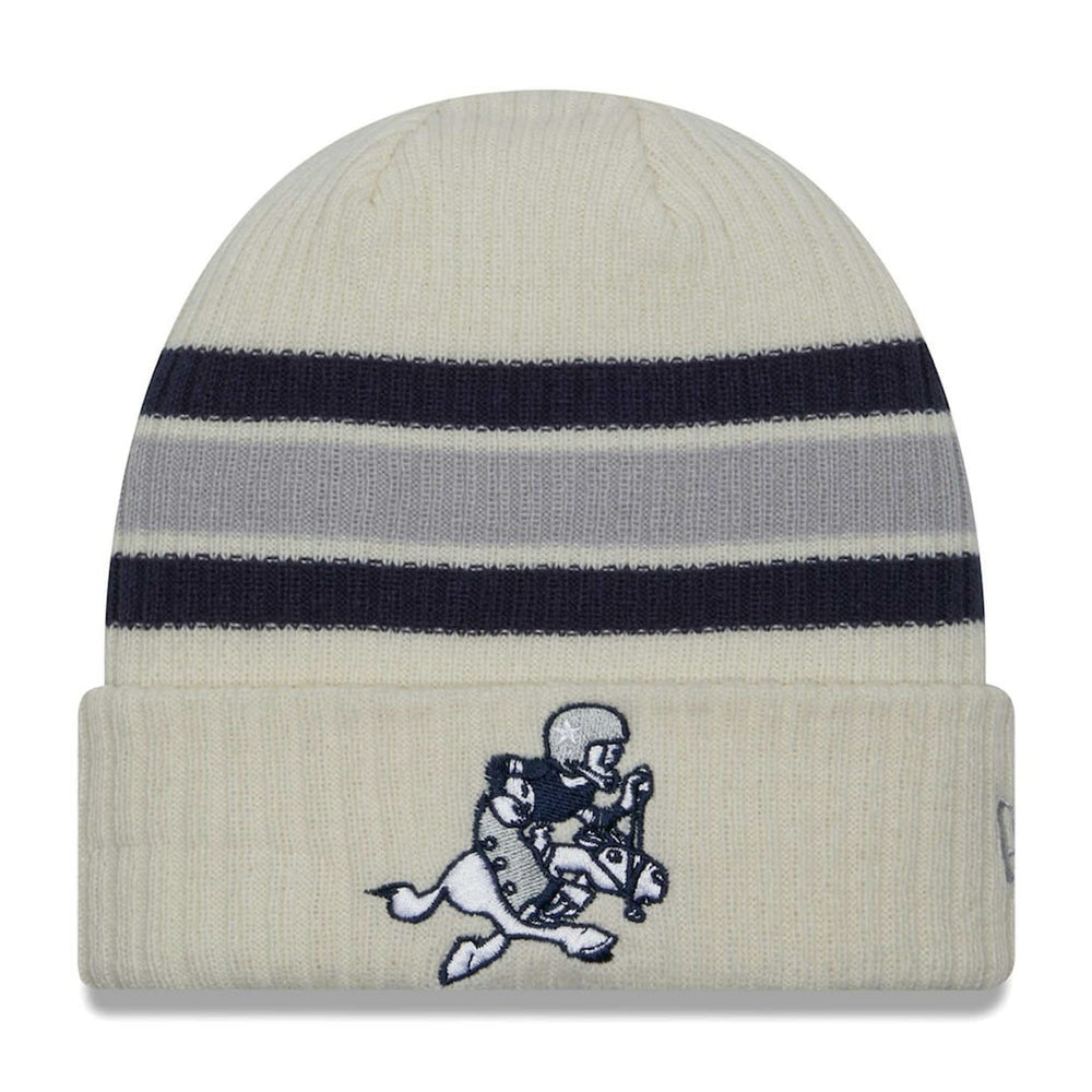 Dallas Cowboys New Era Vintage Cuffed Knit Hat Cream | NFL