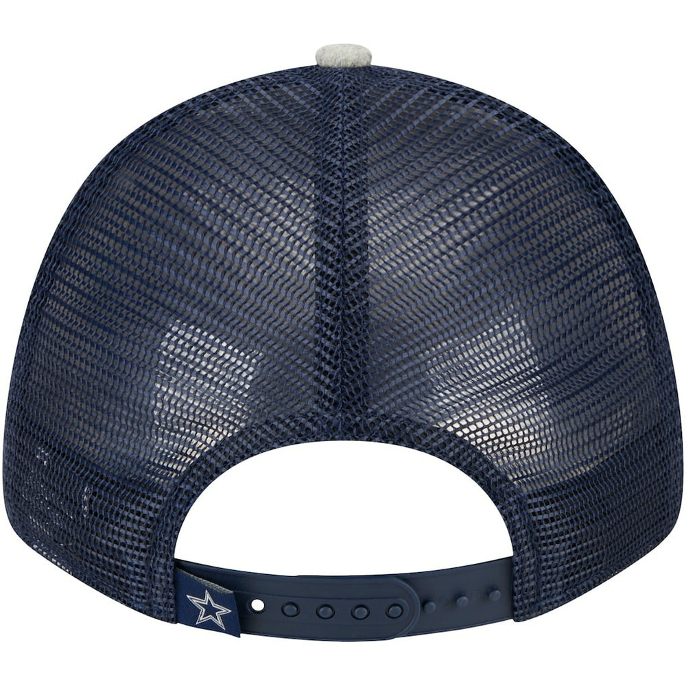 Dallas Cowboys New Era Pop Trucker 9FORTY Adjustable Hat Heather Gray/Navy | NFL