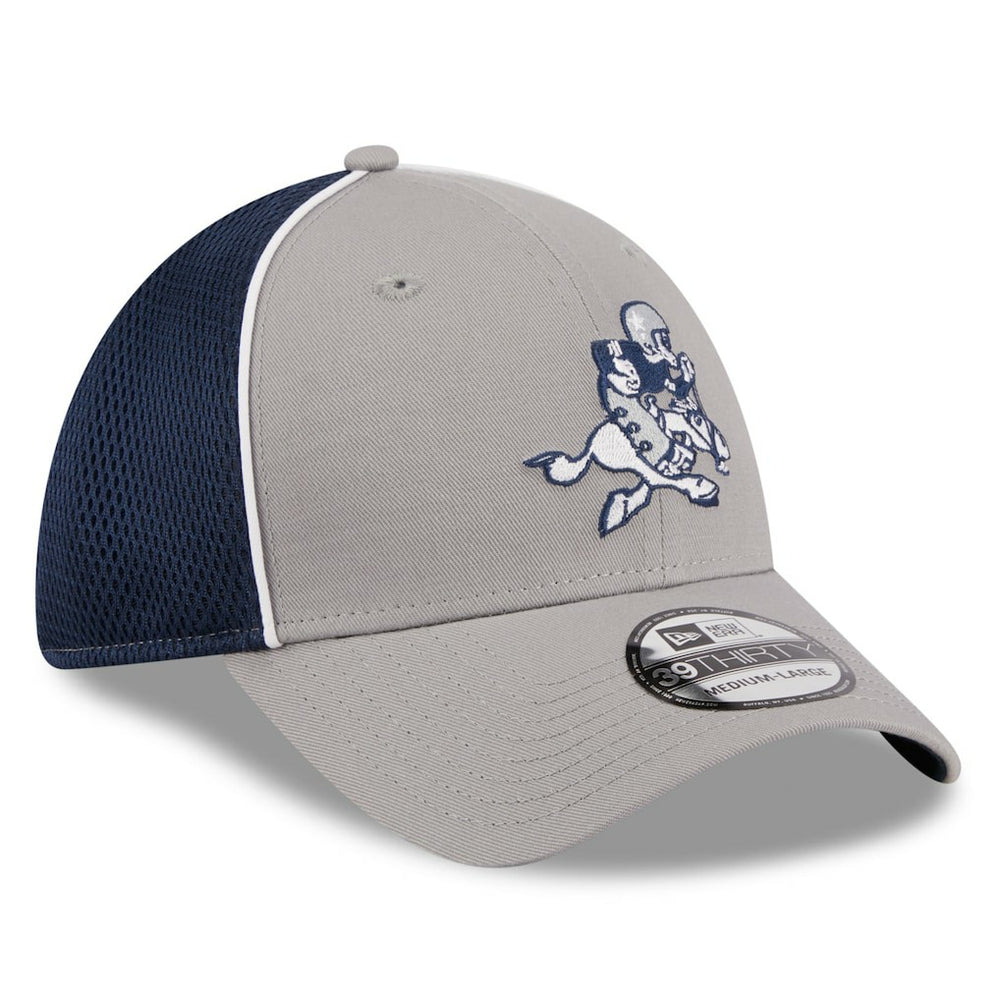 Dallas Cowboys New Era Pipe Retro Joe 39THIRTY Flex Hat Silver/Navy | NFL