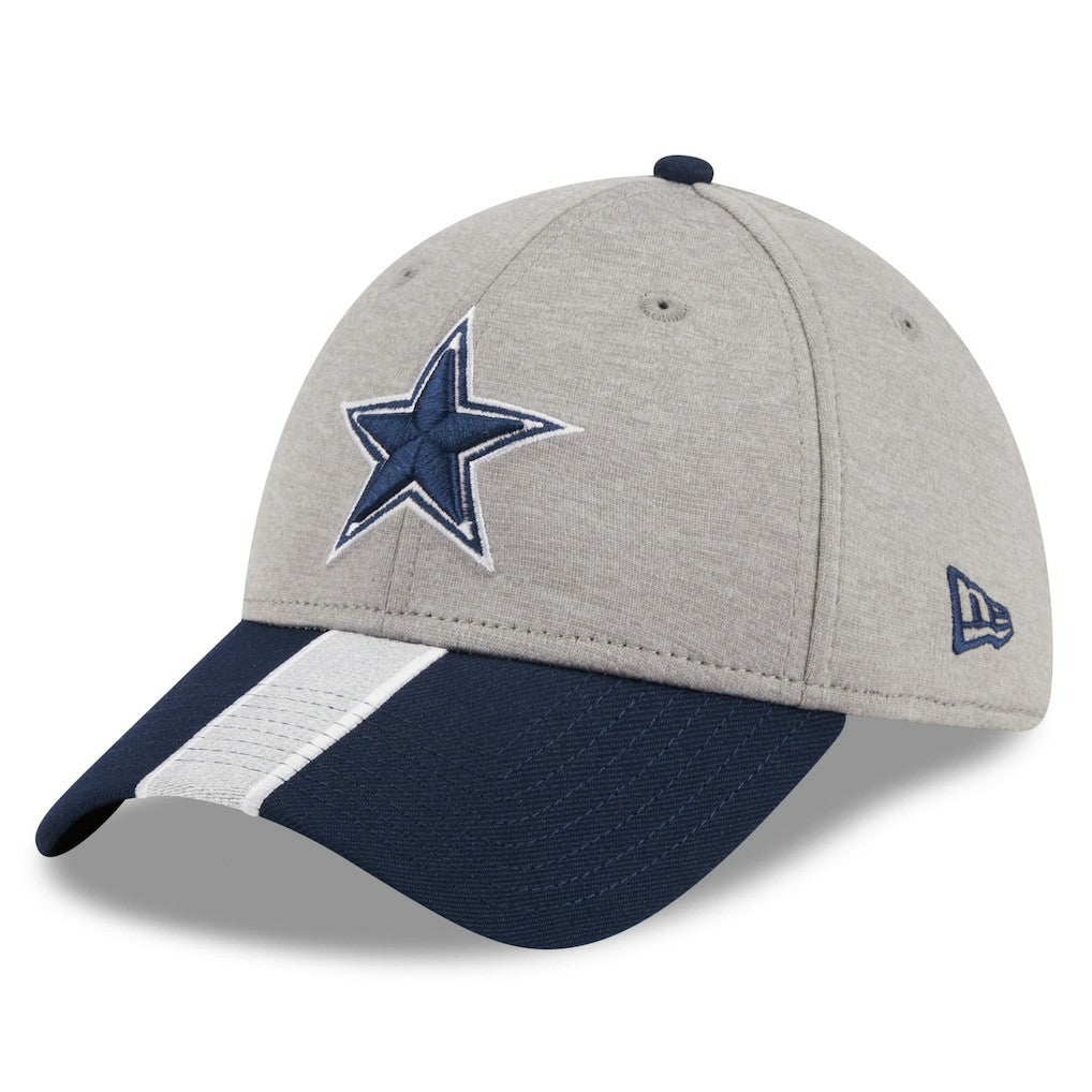 Dallas Cowboys New Era Stripe 39THIRTY Flex Hat Heather Silver | NFL