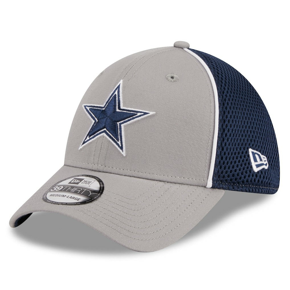 Dallas Cowboys New Era Pipe 39THIRTY Flex Hat Gray | NFL