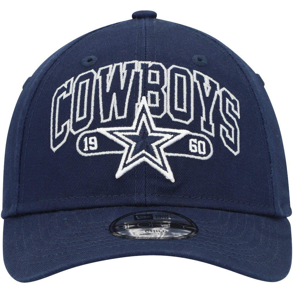 Dallas Cowboys New Era Preschool Outline 9FORTY Adjustable Hat Navy | NFL