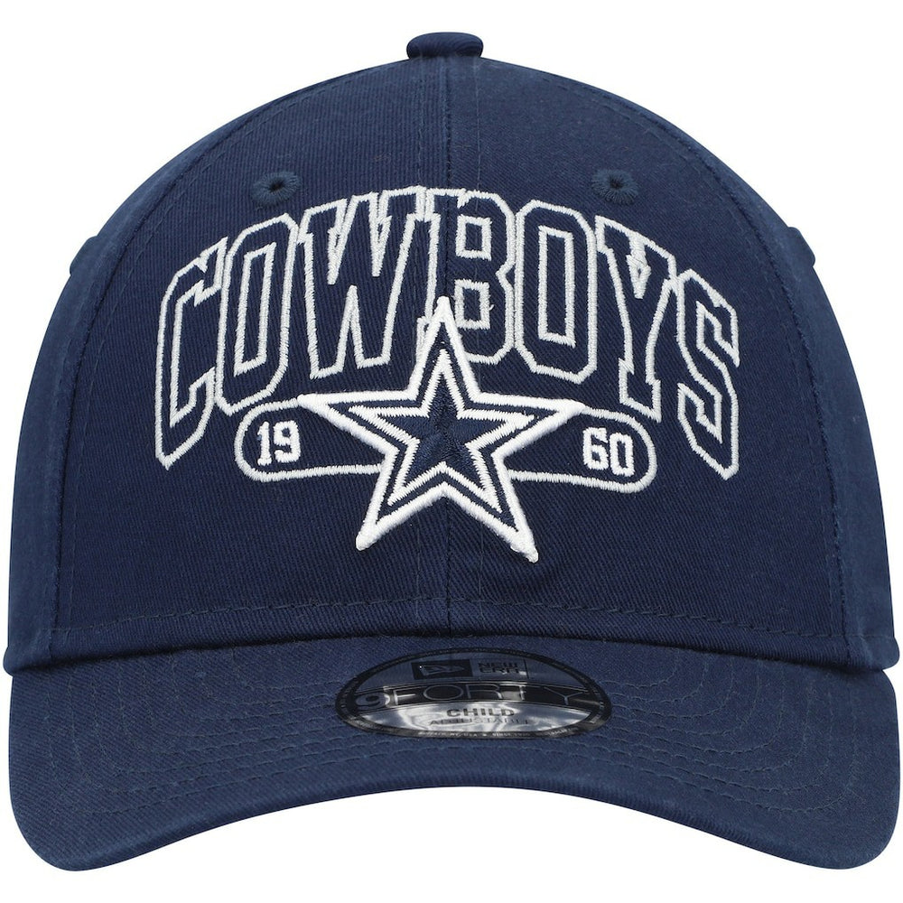 Dallas Cowboys New Era Preschool Outline 9FORTY Adjustable Hat Navy | NFL
