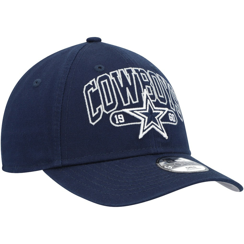 Dallas Cowboys New Era Preschool Outline 9FORTY Adjustable Hat Navy | NFL