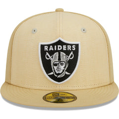 Las Vegas Raiders New Era Raffia Front 59FIFTY Fitted Hat Khaki | NFL