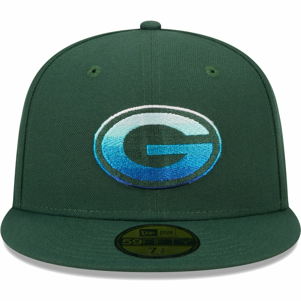 Green Bay Packers New Era Gradient 59FIFTY Fitted Hat Green | NFL