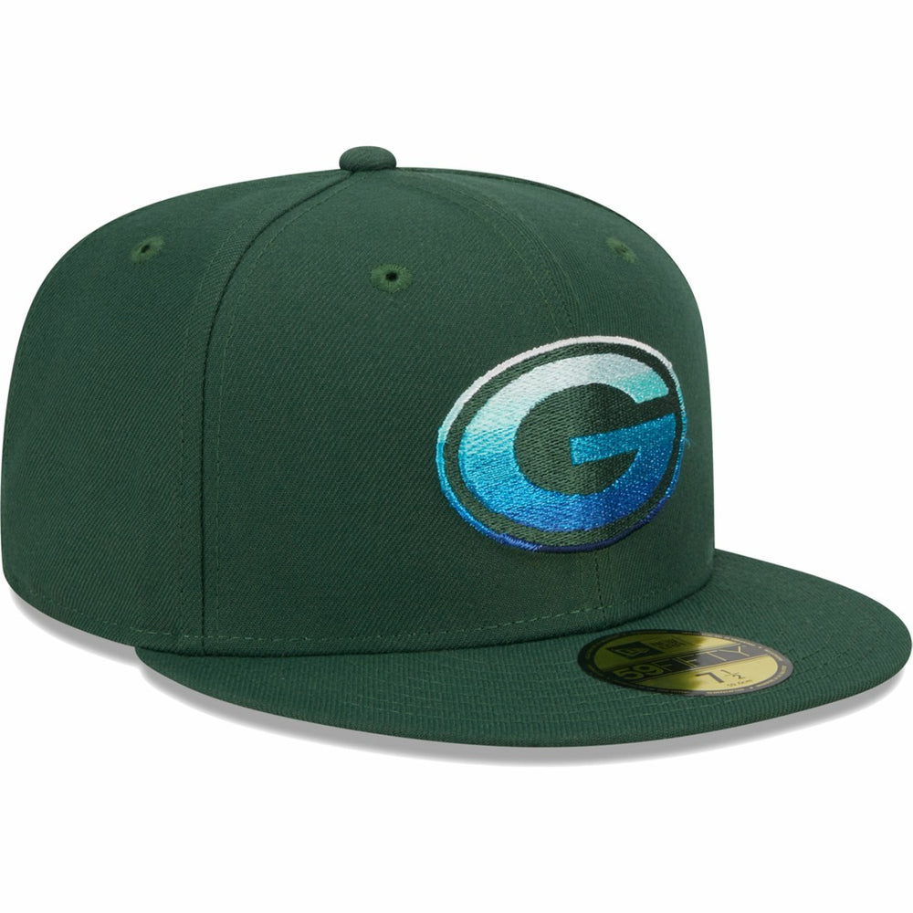 Green Bay Packers New Era Gradient 59FIFTY Fitted Hat Green | NFL