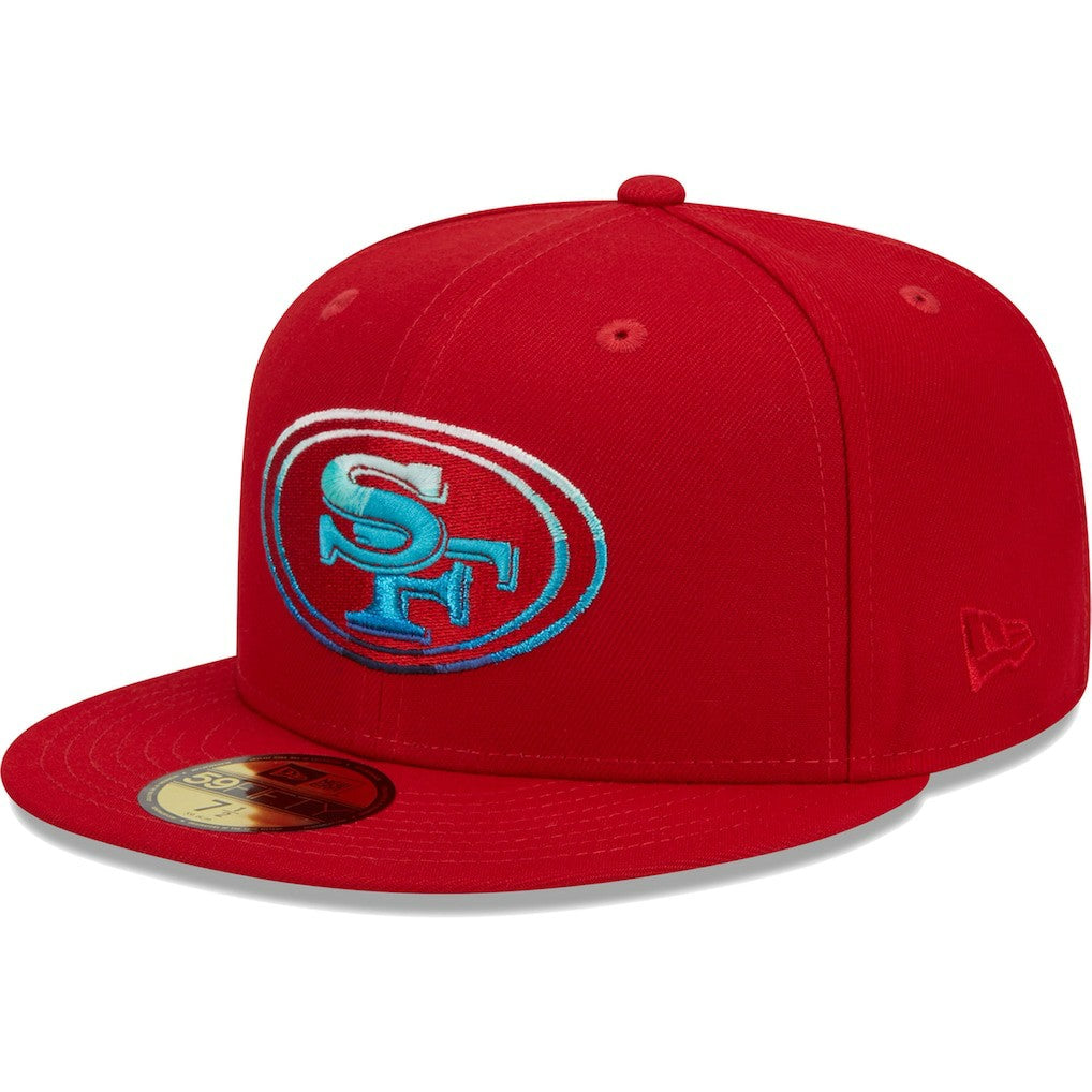 San Francisco 49ers New Era Gradient 59FIFTY Fitted Hat Scarlet | NFL