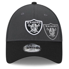 Las Vegas Raiders New Era Preschool Reflect 9FORTY Adjustable Hat Graphite/Black | NFL