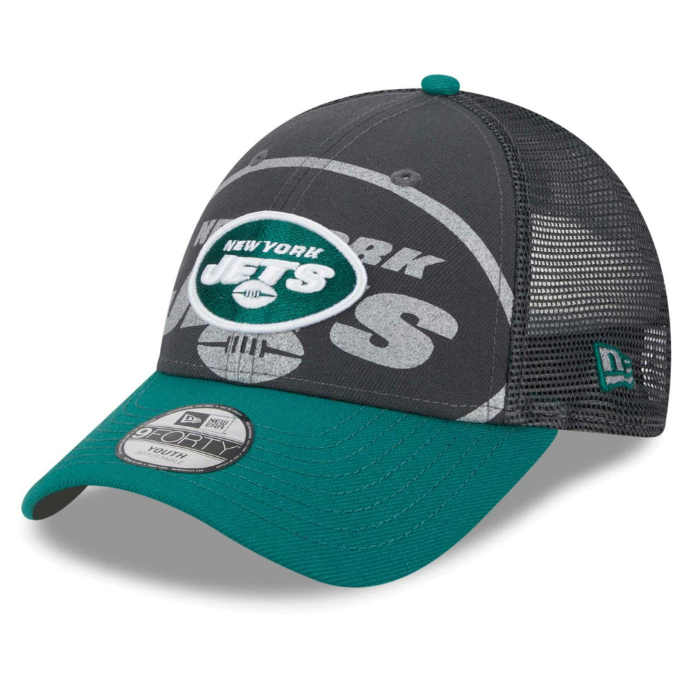 New York Jets New Era Preschool Reflect 9FORTY Adjustable Hat Graphite/Green | NFL