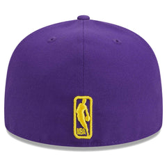 Los Angeles Lakers Big Arch Text 59FIFTY Fitted Hat Purple - NBA