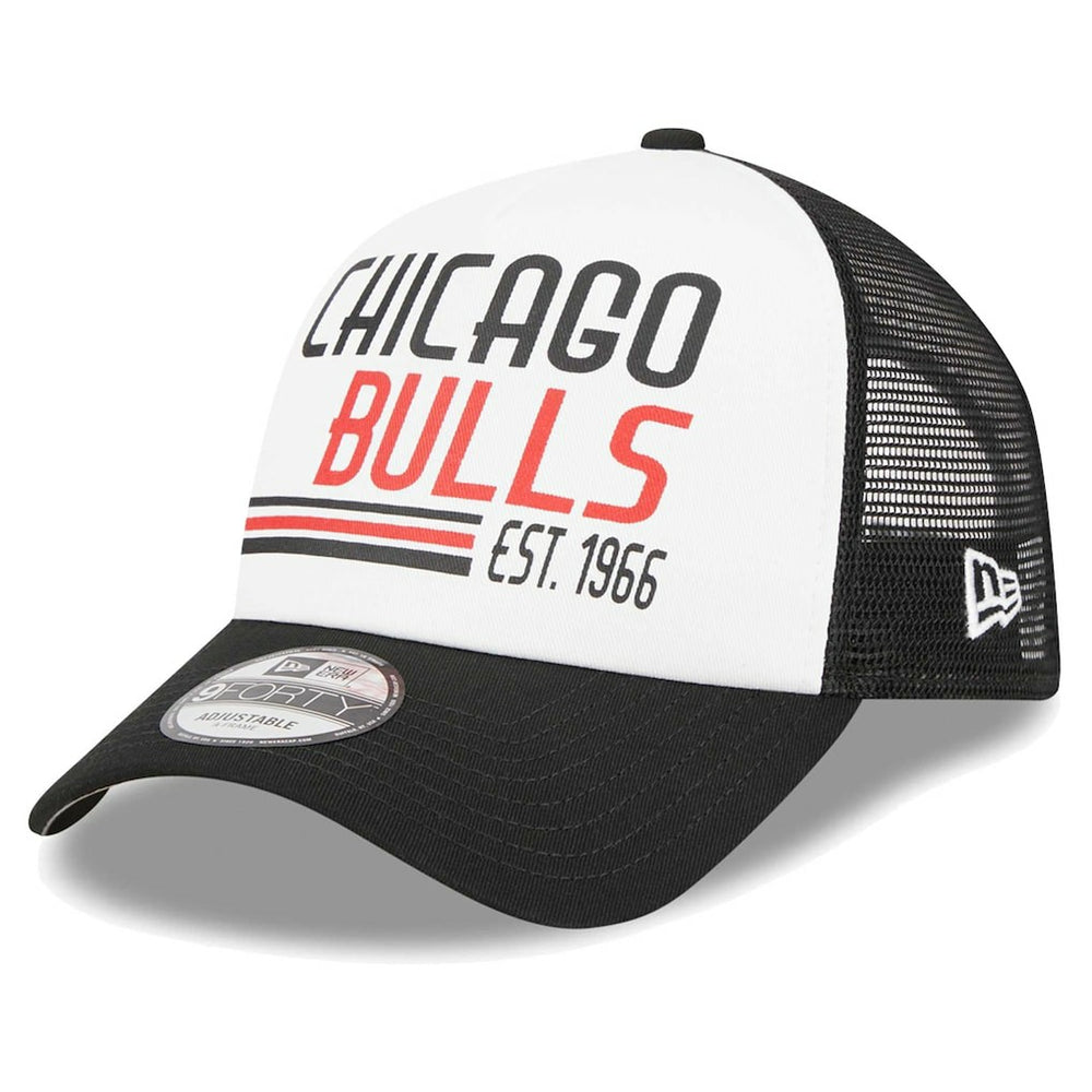 Chicago Bulls Lift Pass Foam Front Trucker 9FORTY Adjustable Hat White - NBA