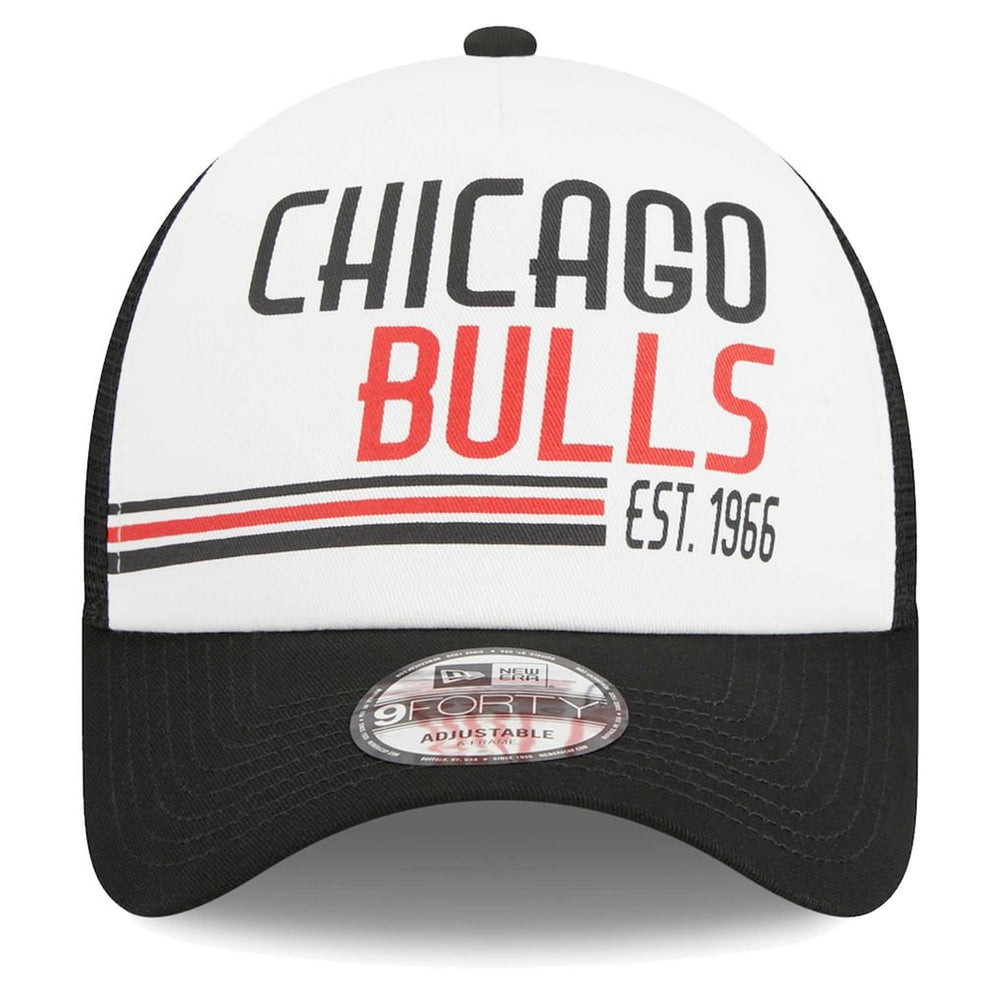 Chicago Bulls Lift Pass Foam Front Trucker 9FORTY Adjustable Hat White - NBA