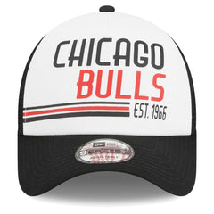 Chicago Bulls Lift Pass Foam Front Trucker 9FORTY Adjustable Hat White - NBA