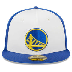 Golden State Warriors Throwback Satin 59FIFTY Fitted Hat White - NBA