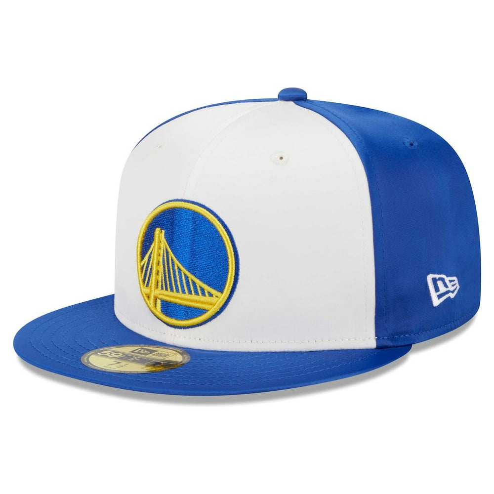 Golden State Warriors Throwback Satin 59FIFTY Fitted Hat White - NBA