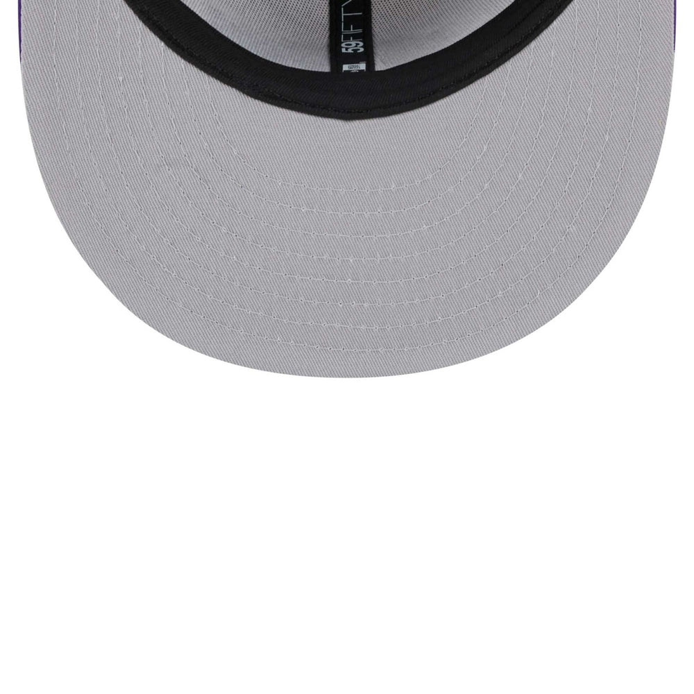 Los Angeles Lakers Throwback Satin 59FIFTY Fitted Hat White - NBA
