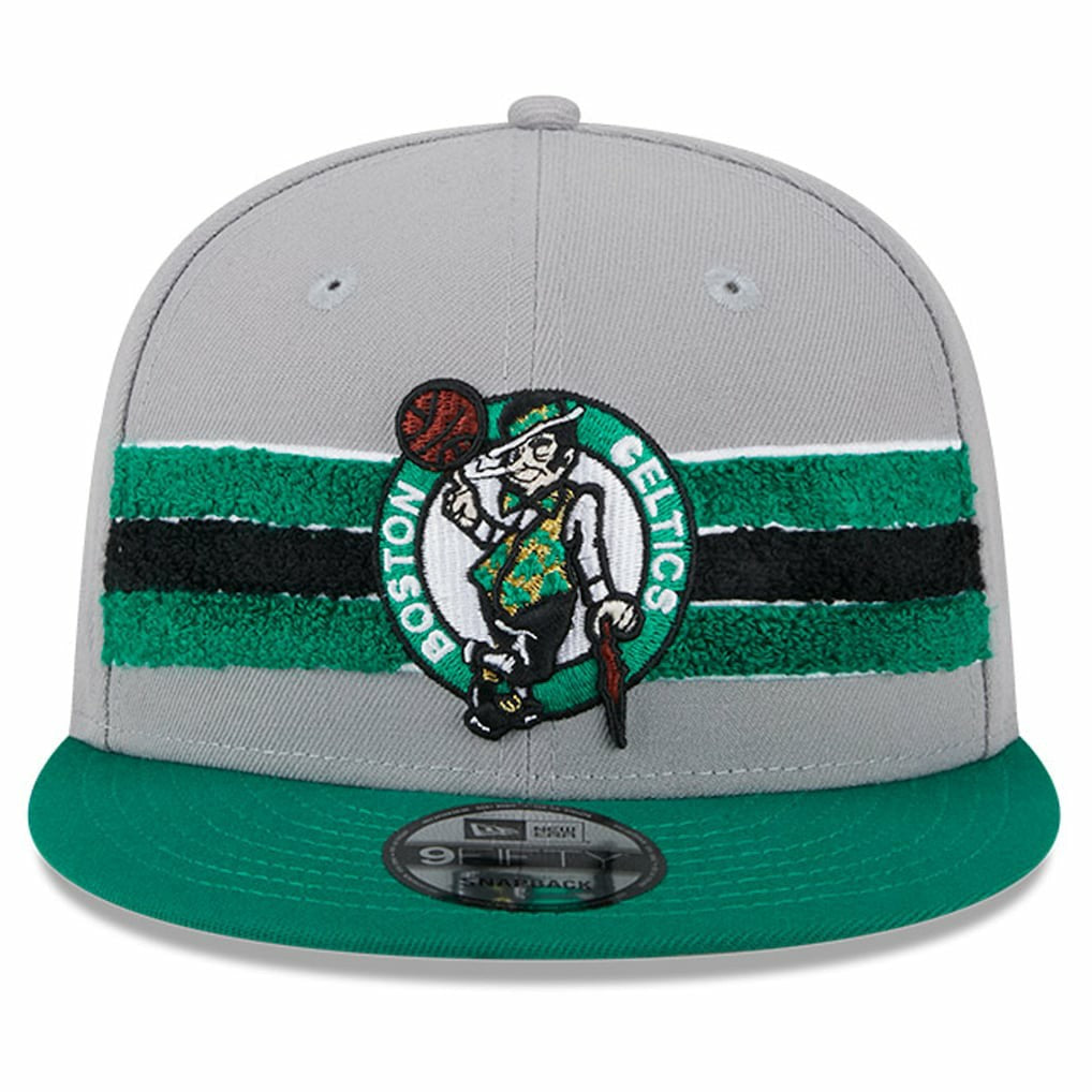 Boston Celtics Chenille Band 9FIFTY Snapback Hat Gray - NBA