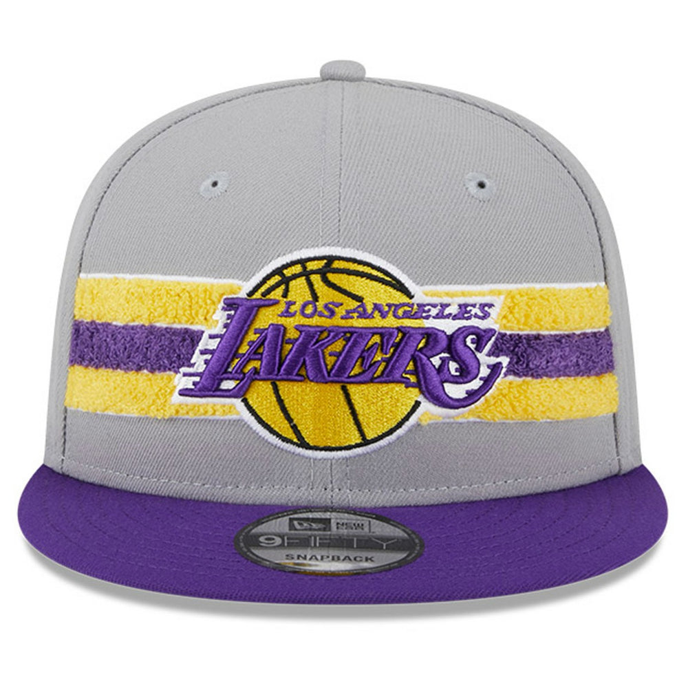 Los Angeles Lakers Chenille Band 9FIFTY Snapback Hat Gray - NBA