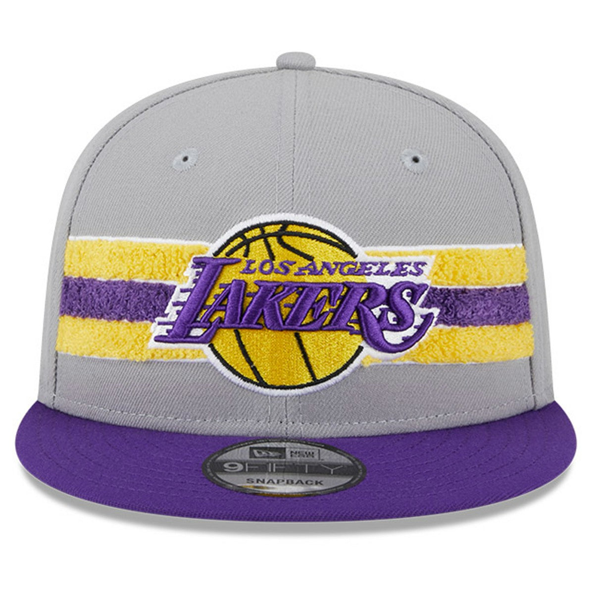 Los Angeles Lakers Chenille Band 9FIFTY Snapback Hat Gray - NBA