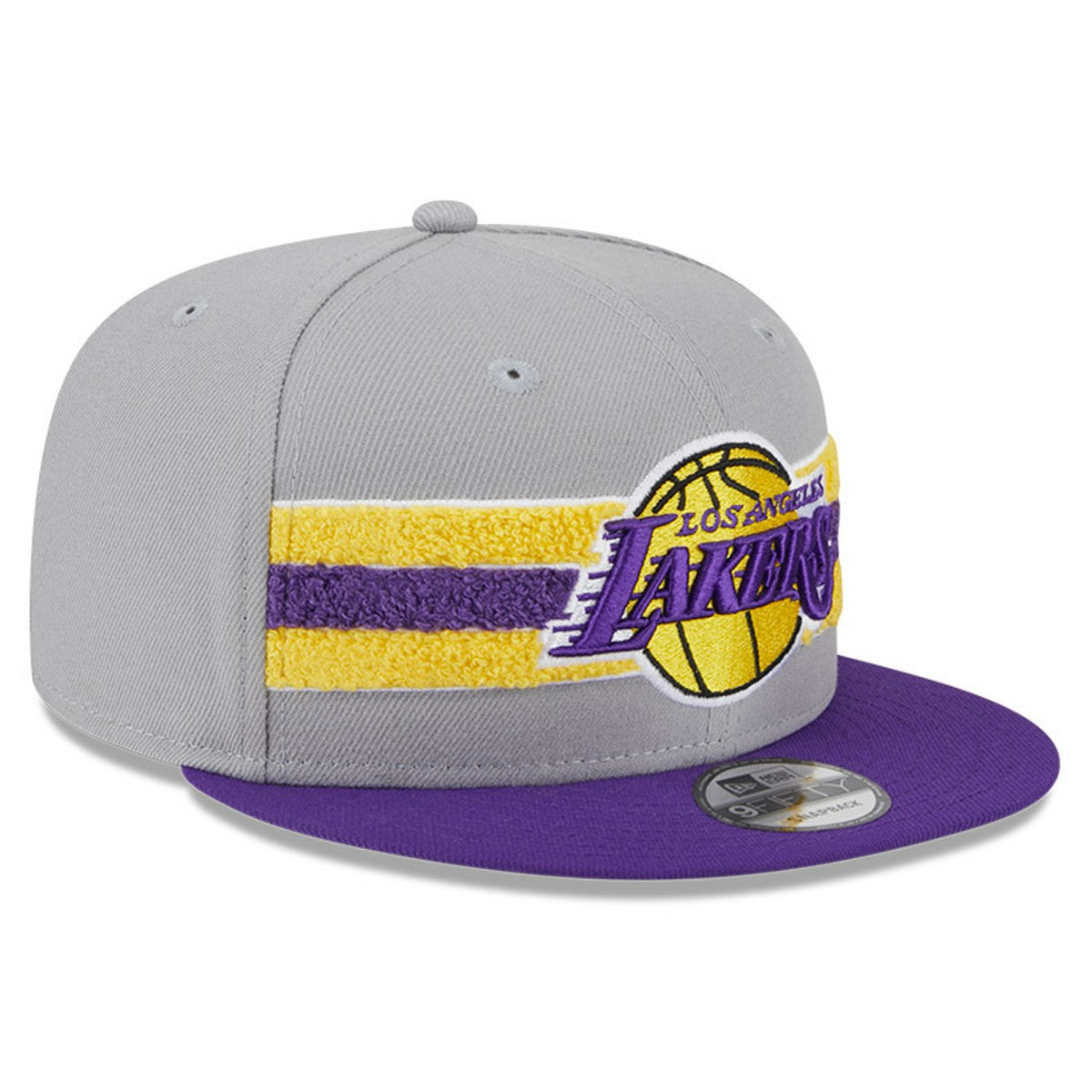 Los Angeles Lakers Chenille Band 9FIFTY Snapback Hat Gray - NBA