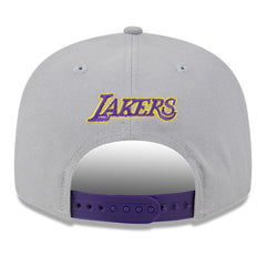 Los Angeles Lakers Chenille Band 9FIFTY Snapback Hat Gray - NBA