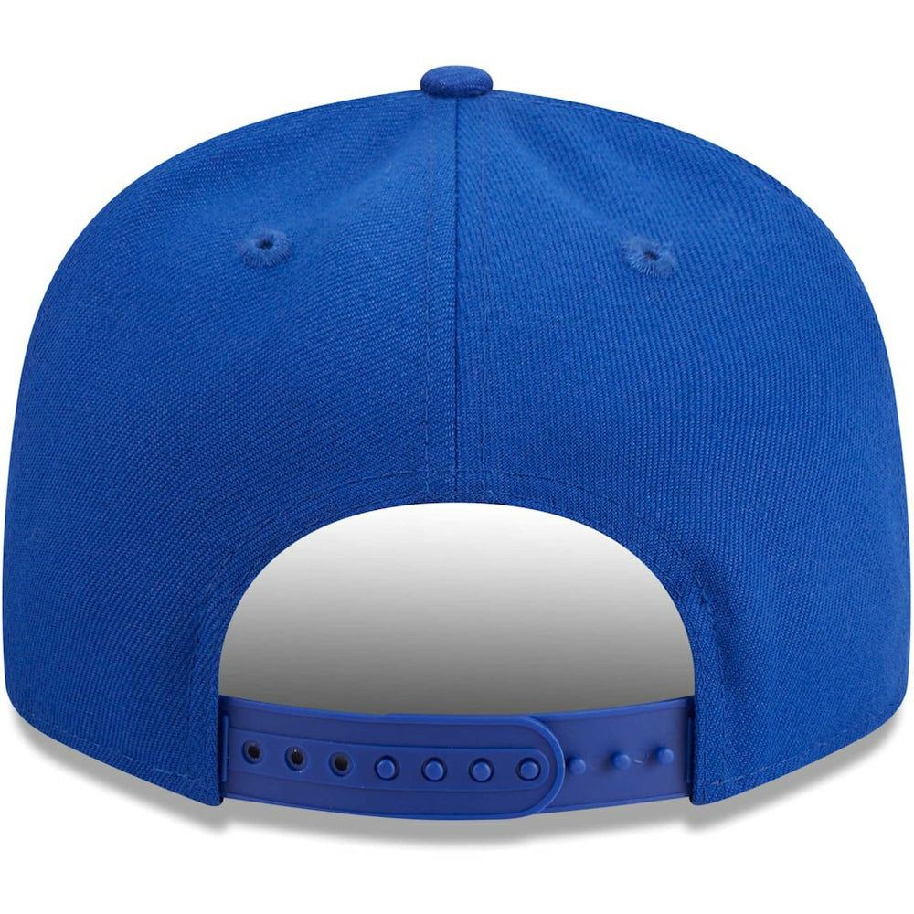 Golden State Warriors Golden Tall Text 9FIFTY Snapback Hat Royal - NBA
