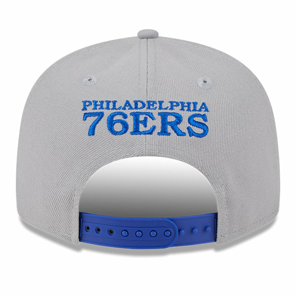 Philadelphia 76ers Chenille Band 9FIFTY Snapback Hat Gray - NBA