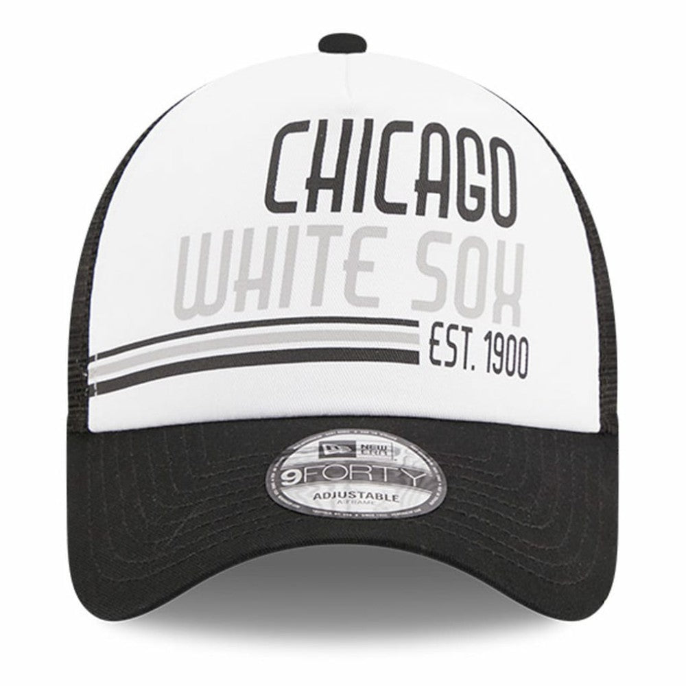 Chicago White Sox New Era Stacked A-Frame Trucker 9FORTY Adjustable Hat - MLB