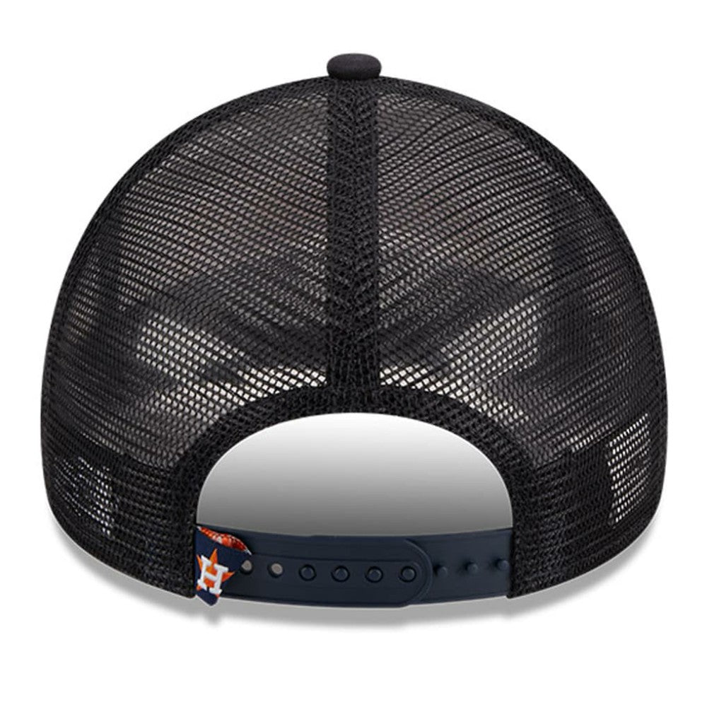 Houston Astros New Era Stacked A-Frame Trucker 9FORTY Adjustable Hat - MLB