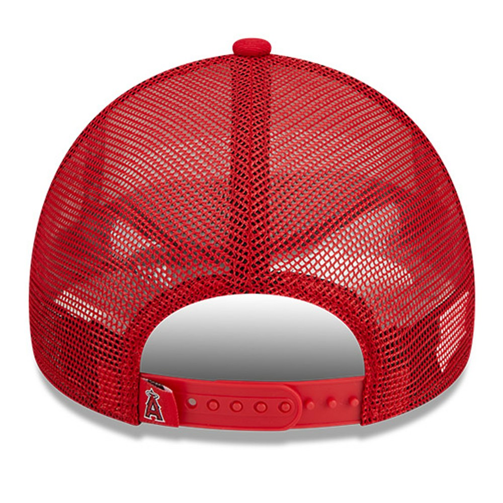 Los Angeles Angels New Era Stacked A-Frame Trucker 9FORTY Adjustable Hat - MLB