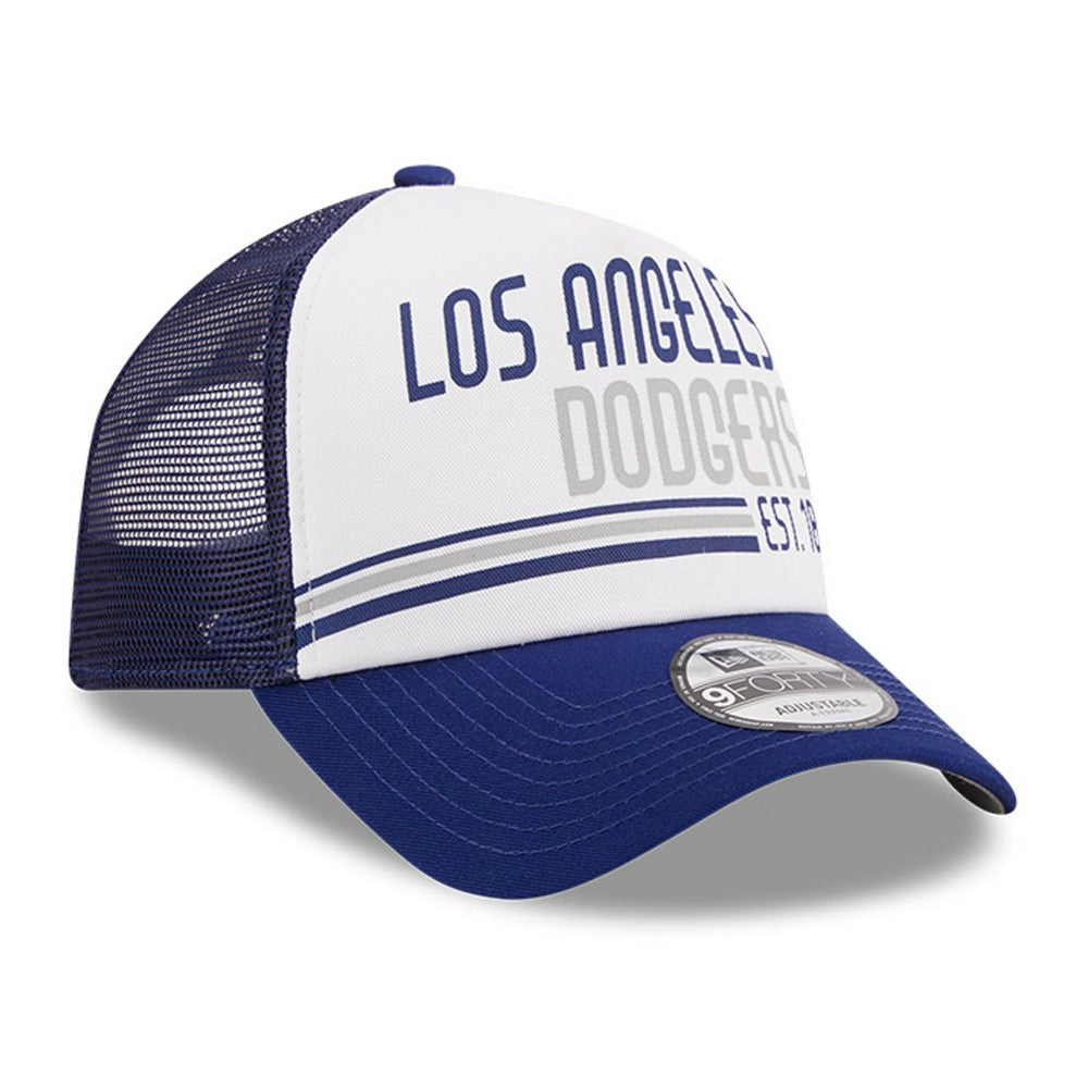 Los Angeles Dodgers New Era Stacked A-Frame Trucker 9FORTY Adjustable Hat - MLB