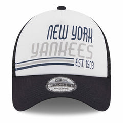 New York Yankees New Era Stacked A-Frame Trucker 9FORTY Adjustable Hat - MLB