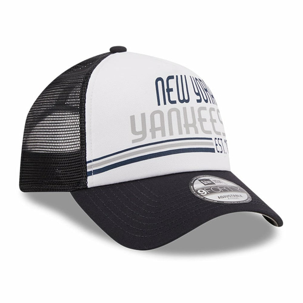 New York Yankees New Era Stacked A-Frame Trucker 9FORTY Adjustable Hat - MLB