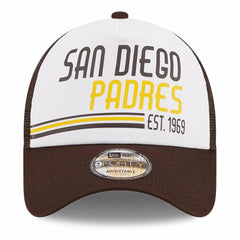 San Diego Padres New Era Stacked A-Frame Trucker 9FORTY Adjustable Hat - MLB