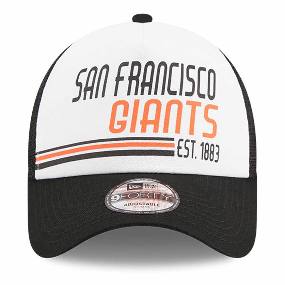 San Francisco Giants New Era Stacked A-Frame Trucker 9FORTY Adjustable Hat - MLB
