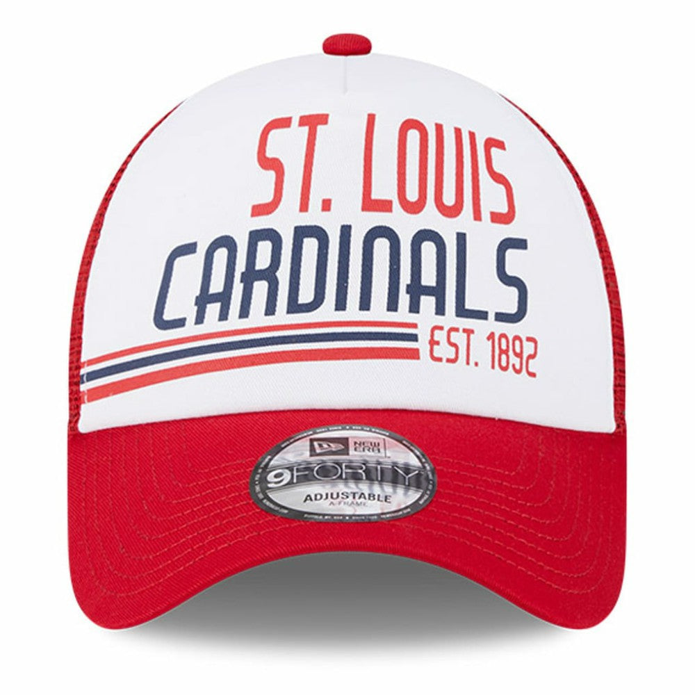 St. Louis Cardinals New Era Stacked A-Frame Trucker 9FORTY Adjustable Hat - MLB