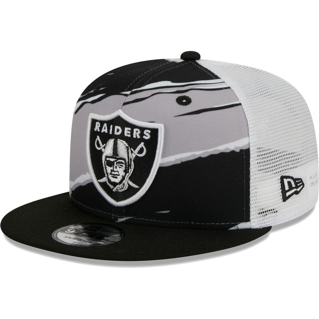 Las Vegas Raiders New Era Tear Trucker 9FIFTY Snapback Hat Black | NFL