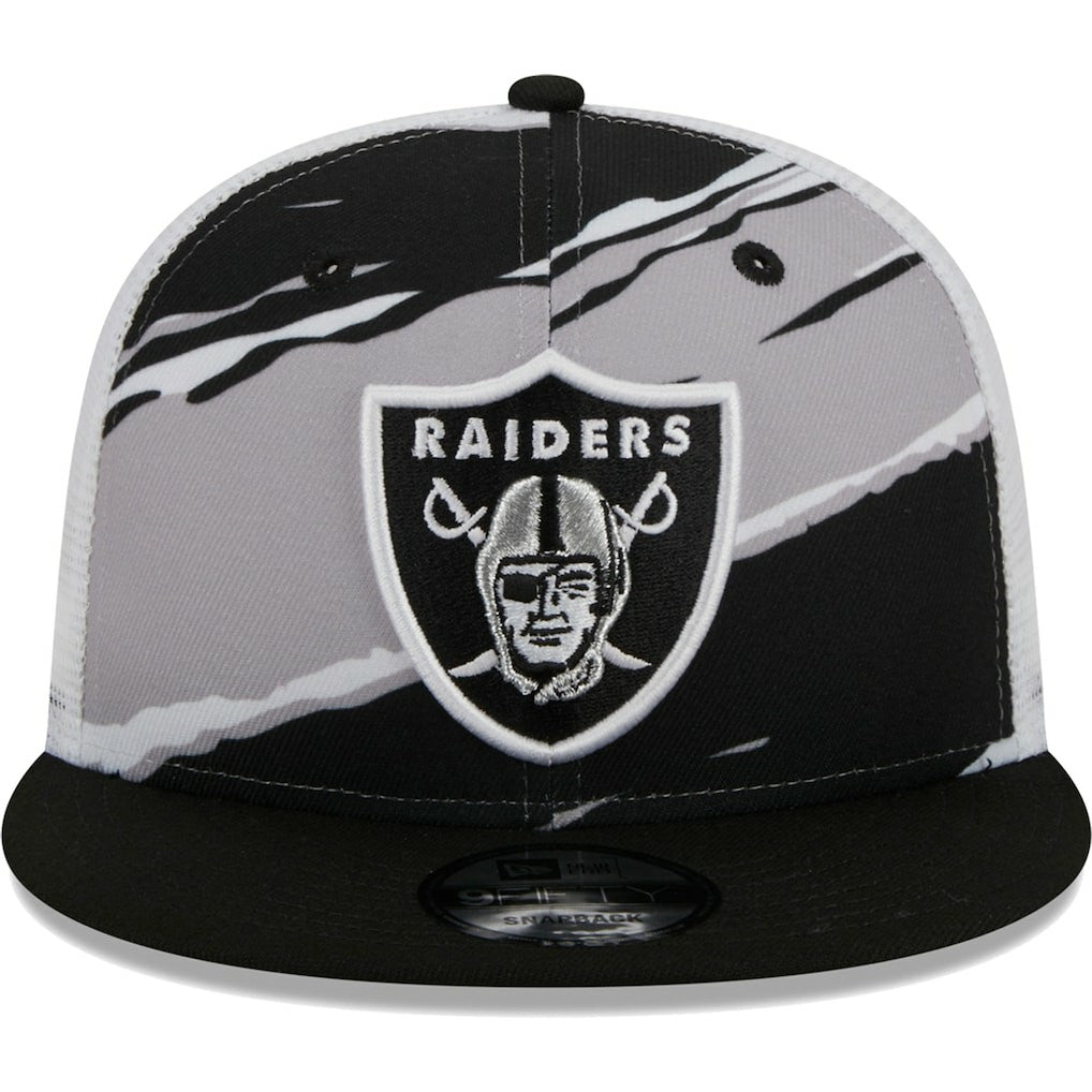 Las Vegas Raiders New Era Tear Trucker 9FIFTY Snapback Hat Black | NFL